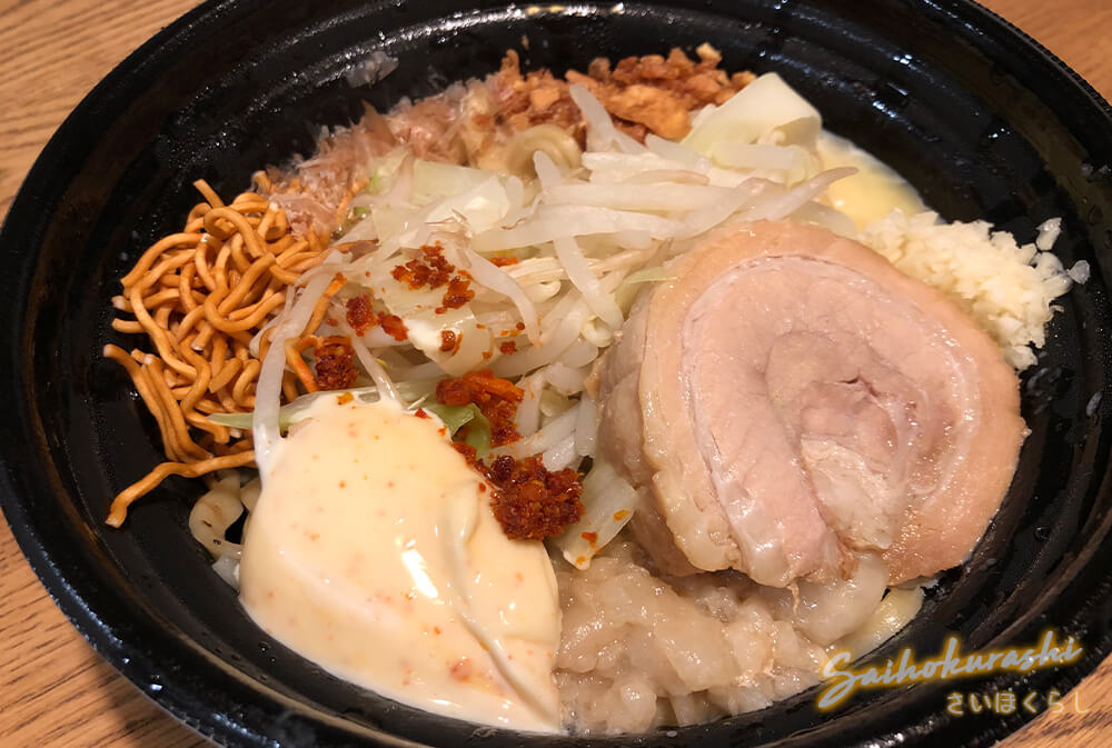 ジャンクガレッジ スーパービバホーム本庄店 で まぜそば テイクアウト グルメ さいほくらし 埼玉北部 群馬南部のローカルメディア